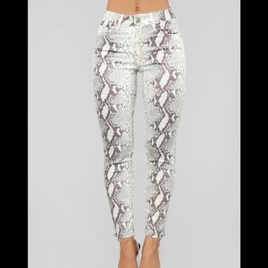 Snake print pants- WITH TAGS, NEVER WORN